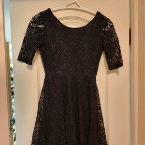 Vintage Havana black lace dress junior size M